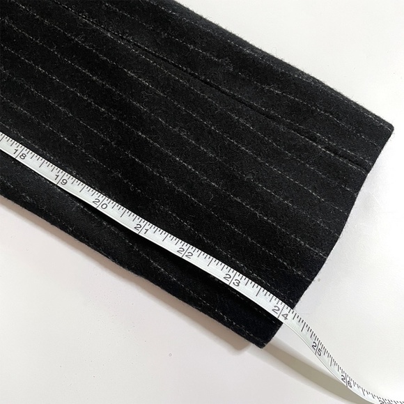 Franco Mirabelli Wool Black Pin Stripe Blazer Sz 6 - Picture 9 of 10